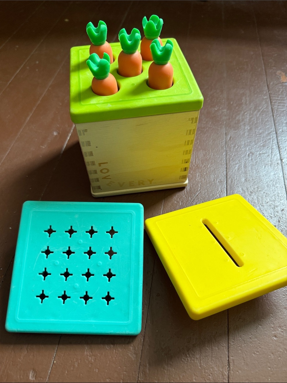 Lovevery 3-in-1 Hand-Eye Coordination Wooden Coin Box, Learning Toy for 13-15 M